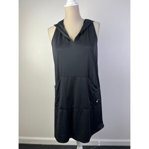 Nike Athletic Hooded Dress Sleeveless Sports Tennis Golf Active Wear Black Large